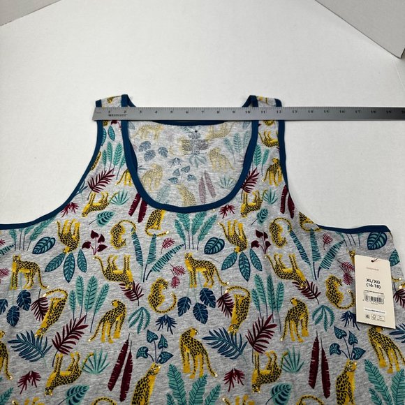 Secret Treasures Women's Size XL 16-18 Sleep Tank Top Leopard Leaves New With Ta - Picture 6 of 10